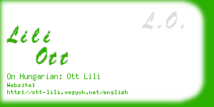 lili ott business card